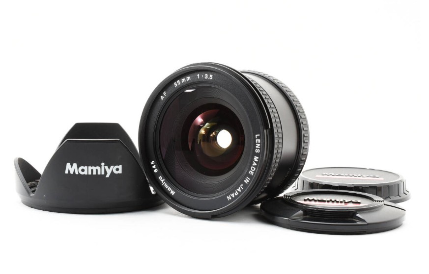 Mamiya 645 AF 35mm f/3.5 Wide Angle Lens w/ Hood & Cap Mint